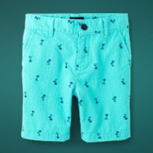 Kids Aqua Shorts with Fun Print